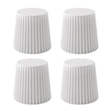 Artiss Set of 4 Cupcake Bar Stools Stackable Foot Stool White