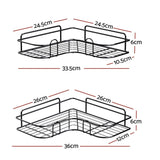 Cefito 2 Packs Bathroom Shelf Corner Storage Rack