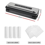 Devanti Food Vacuum Sealer Machine Sealing Cutter 5 Modes Storage Bags 4 Rolls