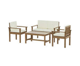 Gardeon Outdoor Sofa Set 4-Seater Acacia Wood Lounge Setting Table Chairs