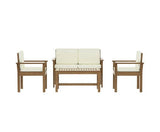 Gardeon Outdoor Sofa Set 4-Seater Acacia Wood Lounge Setting Table Chairs