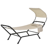 Gardeon Hammock Bed w/ Stand Sun Lounge Chair Beige