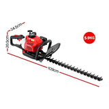 Giantz 25.4CC Petrol Hedge Trimmer 24" Dual Blade Tree Grass Garden Tool