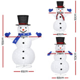 Jingle Jollys Christmas Lights 330 LED Fairy Light 3pcs Snowman Decorations Set