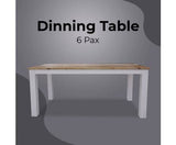 Orville Dining Table 180cm Solid Acacia Wood Home Dinner Furniture - Multi Color