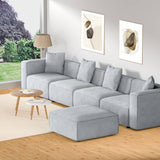 Artiss Modular Sofa Chaise Set 5-Seater Grey