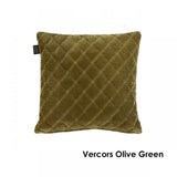 Vercors Cotton Olive Green Cushion by Bedding House