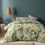 Kienze Washed Cotton Printed 3 Piece Comforter Set by Accessorize Queen