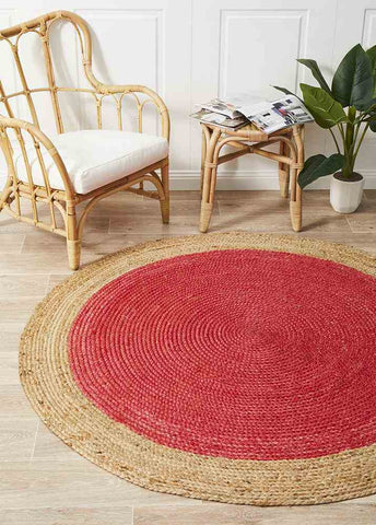 Atrium Polo Cherry By Rug Culture - 200X200cm ROUND