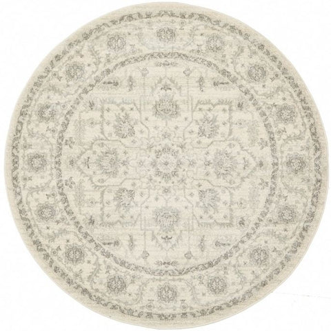 Evoke 261 White Round by Rug Culture -150X150CM - ROUND