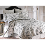 Black Forest 100% Cotton Quilted 3pcs Bedspread Coverlet Set King