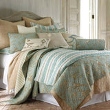 Classic Quilts Lyon Teal Super King Bedspread Set