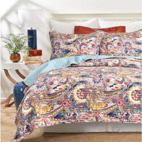 Christie 100% Cotton Quilted 3 pcs Bedspread Coverlet Set Queen