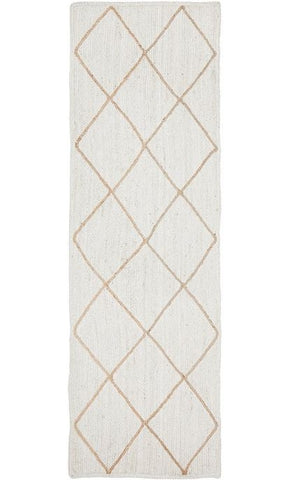 Noosa 333 White Runner by Rug Culture-400X80CM - RUNNER