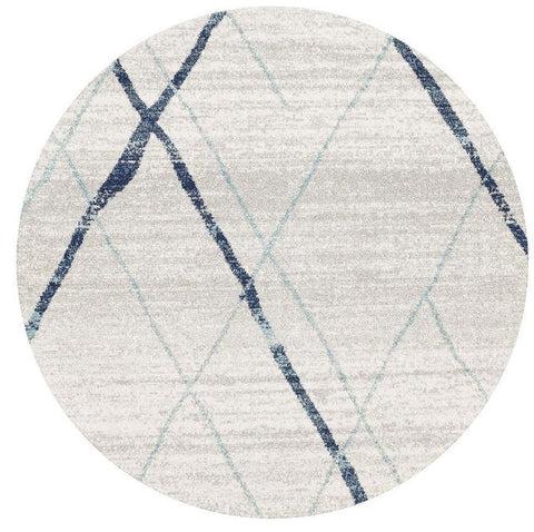 Oasis 452 Blue Round by Rug Culture-200X200CM - ROUND