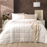 Mosaic 500 TC Cotton Jacquard White Comforter Set by Ddecor Home