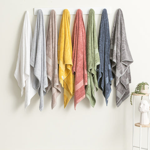 Stella 650 GSM Soft Bamboo Cotton 7 Piece Silver Bath Towel by Renee Taylor