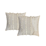 Indira Natural Twin Pack Cotton Embroidered Cushion Feather Filled by Cloud Linen