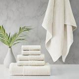 Retreat Cotton Tencel Antimicrobial 6 Piece Ivory Towel Set by Cloud Linen