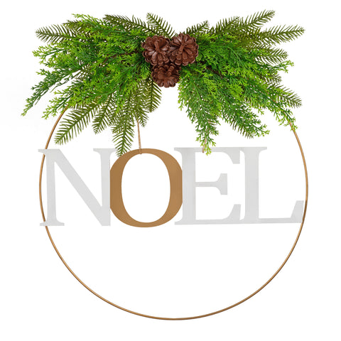 Santa's Helper Noel Christmas Wreath Charming Seasonal Touch 50CM