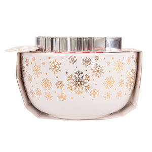 Bread and Butter Electroplate Snowflake Mini Mix Bowl Set - Gold