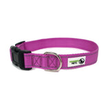 Nylon w/Reflective Stitching Dog Collar X-Small Purple