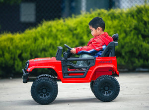 Jeep Inspired Remote Controlled Ride-on Electric Car (Red)