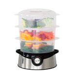 3 Tier Food Steamer with Stainless Steel Base