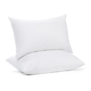 100 Percent Cotton Pillow Cover with 800g Poly Fill,  Hypoallergenic, Antibacterial, and Cooling Technology  2 PK