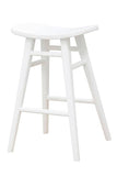 Aria Oval Solid Timber Counter Stool (White)