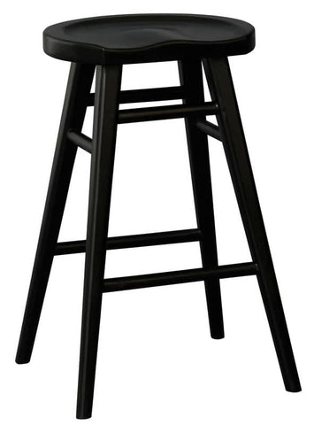 Scandinavian Timber Kitchen Counter Stool (Black)