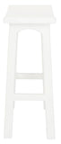 Tokyo Solid Mahogany Timber Barstool (White)