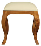 Eloise Cabriole Leg Dressing Stool (Light Pecan)