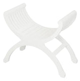 Maeve Solid Mahogany Single Seater Stool (White)