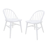 Vera Solid Oak Dining Chair - Set of 2 (White)