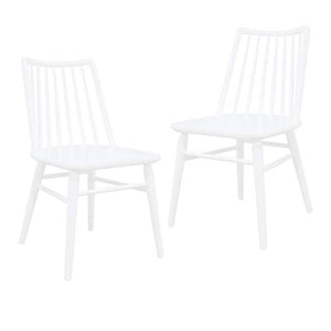 Riviera Solid Oak Dining Chair - Set of 2 (White)