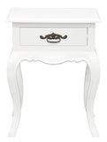 French Provincial 1 Drawer Lamp Table (White)