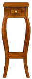 Cabriole Leg Plant Stand (Light Pecan)