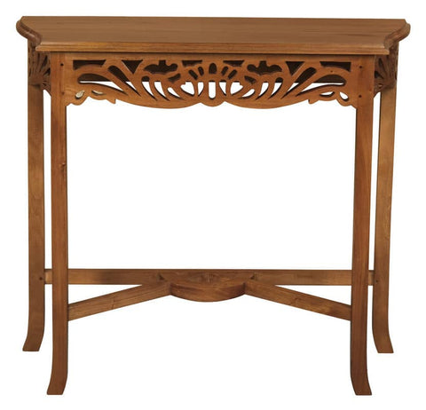 Sierra Carved Sofa Table (Light Pecan)