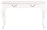 Queen Ann 2 Drawer Sofa Table (White)