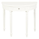 Turn Leg Half Round Sofa Table (White)