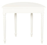 Turn Leg Half Round Sofa Table (White)