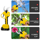 Cordless Brushless 4 Pole Pruning Shear Secateur Bush Cutter yellow