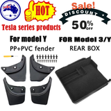 Tesla model Y front and rear PP PVC fender 4 and fit Model 3/Y central control rear storage box push-pull