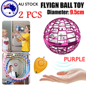 2pcs PURPLE Flying Ball Mini Hand UFO Toys Drone Helicopter Hover Quadcopter Kids Toys Gifts