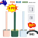 Bathroom Silicone Bristle Toilet Brush Creative Cleaning Flex Revolutionary Random color