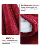 Double-side Flannel Heated Electric Throw Rug Blanket Fast Heating Warm Washable RED