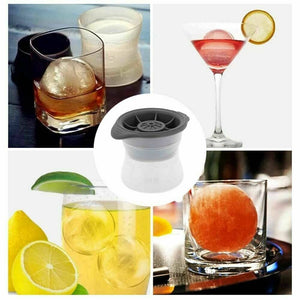 2pcs Silicone Ice Ball Mold Sphere Cube Maker Mould Jelly Whiskey Cocktail
