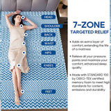 7 Zone Memory Foam Topper Mattress Toppers Cool Gel Pad Mat Medium Firm 8cm Thick 153cm x 203cm