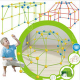 175pcs Kids Construction Fort Building Kit Castles 3D Play House Tent Toy Gift